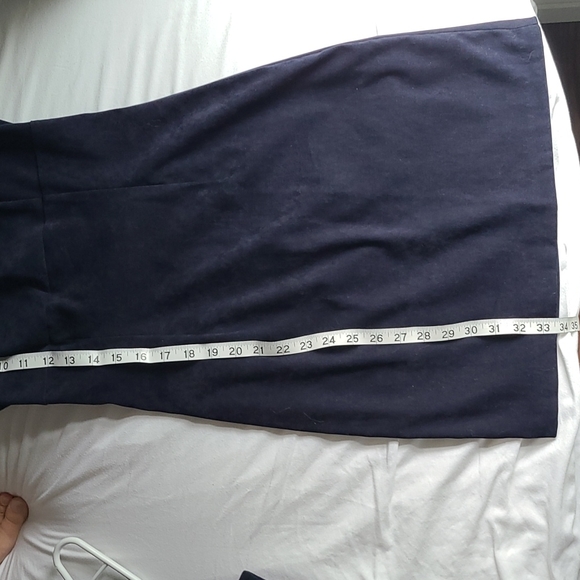 2 pce Navy sleeveless dress with jacket - Picture 4 of 6